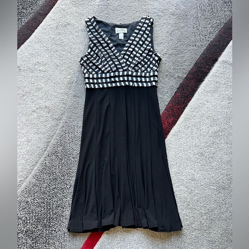 Joseph Ribkoff Black White Shift Mini Dress